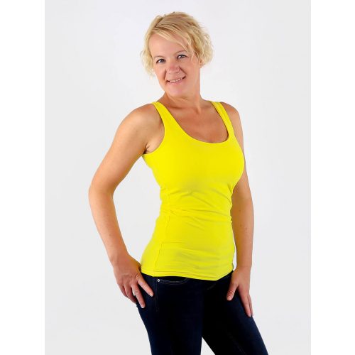 Yellow Basic Double Layer Tank Top