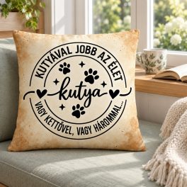 Vicces kutyás díszpárna és párnahuzat gazdiknak